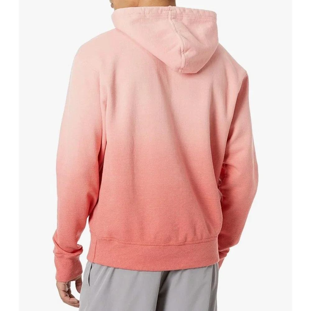 Champion Mens Power-blend Ombre Ginger Red Long Sleeve‎ Front Pocket Hoodie Sz L